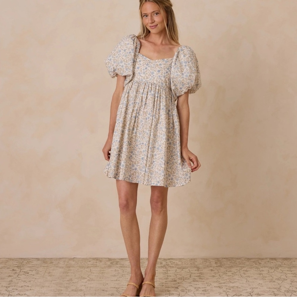 Rylee + Cru nwt Isabella dress in blue garden
